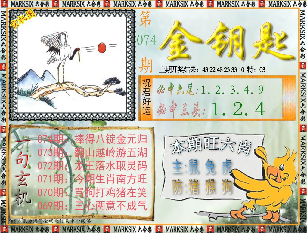 2025074期金钥匙