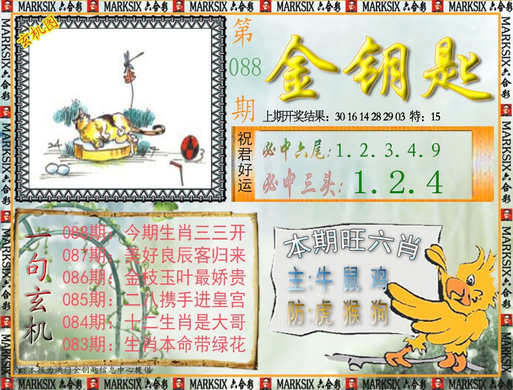 2025088期金钥匙