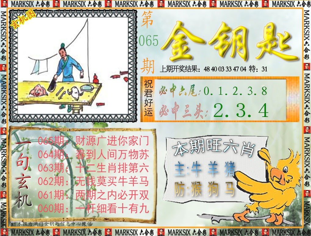 2025065期金钥匙