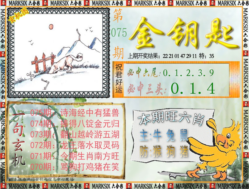 2025075期金钥匙