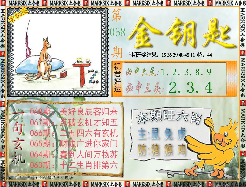 2025068期金钥匙