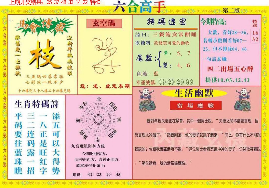 2025073期六合高手B