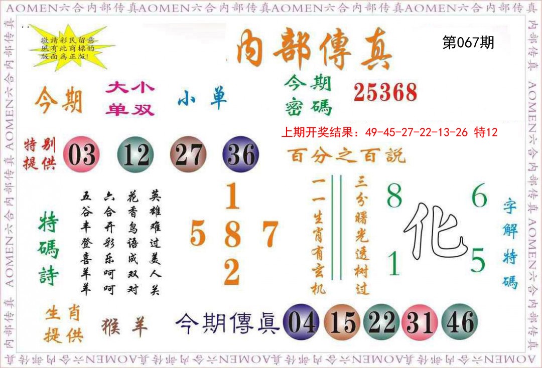 2025067期内部传真