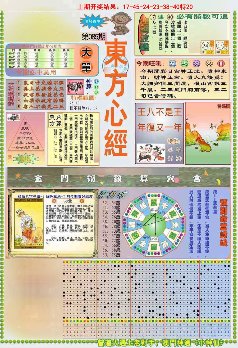 2025085期(新版)东方心经A