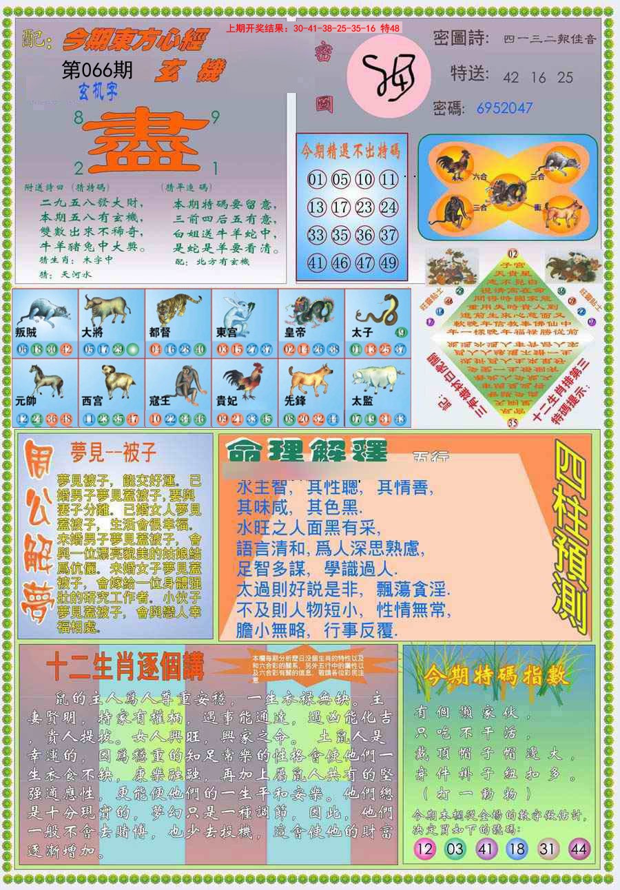 2025066期(新版)东方心经B