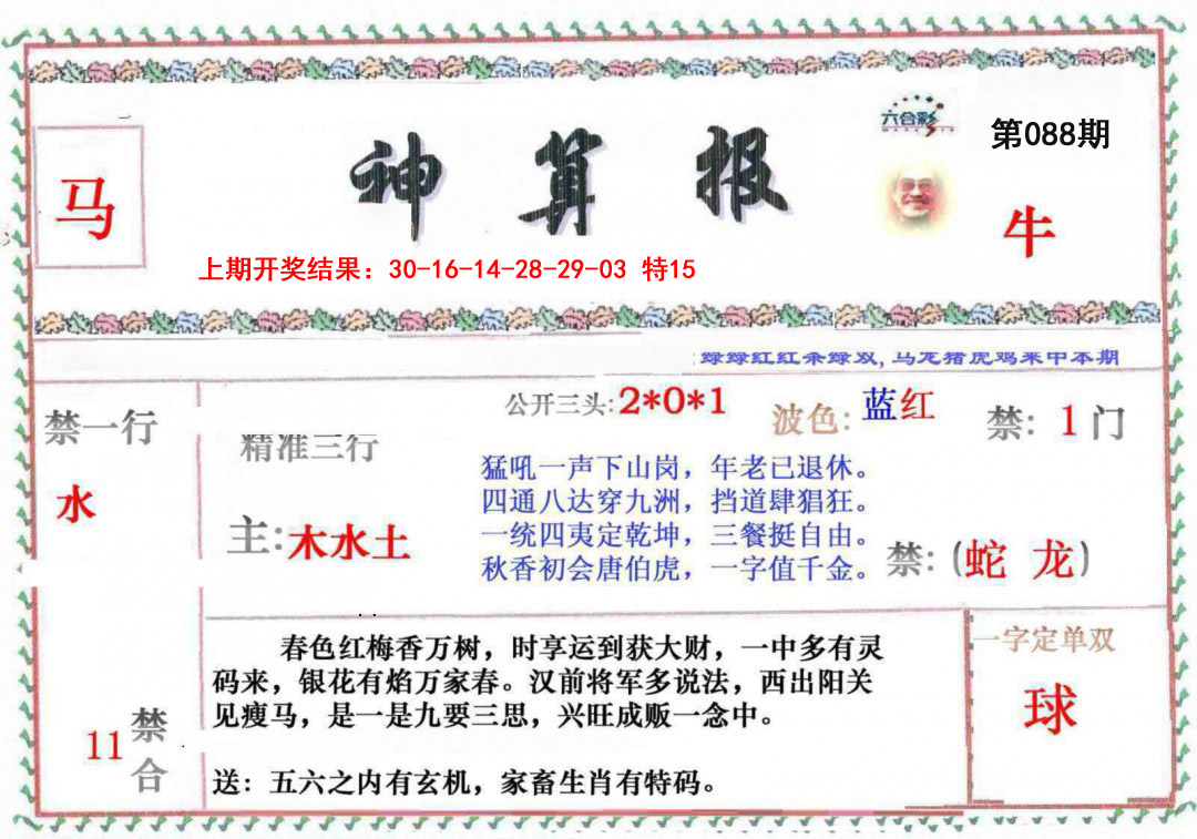 2025088期神算報