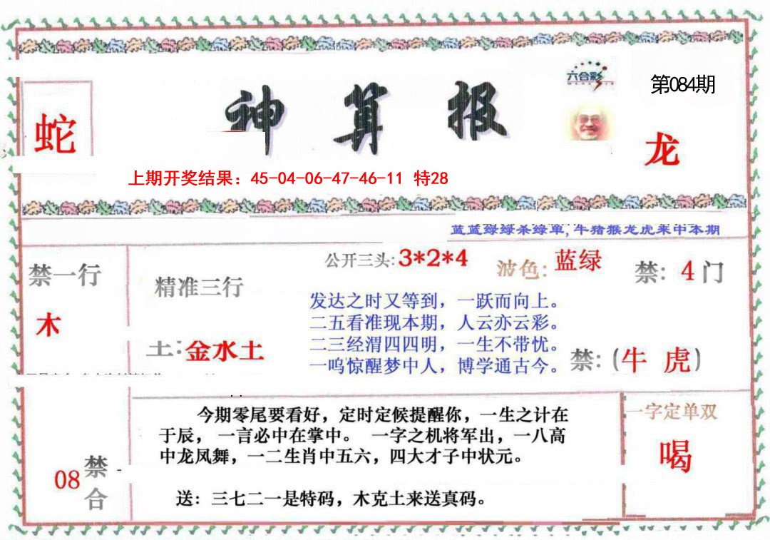2025084期神算報