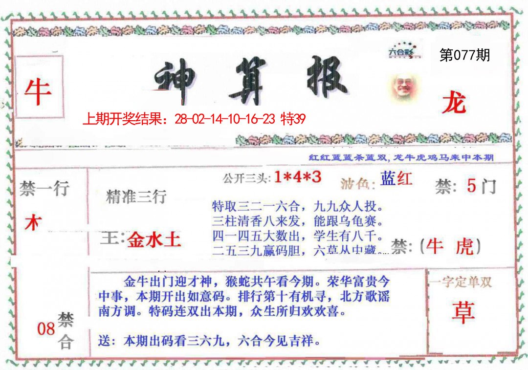 2025077期神算報
