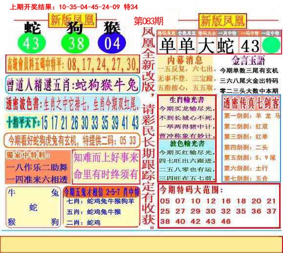 2025083期二代凤凰报