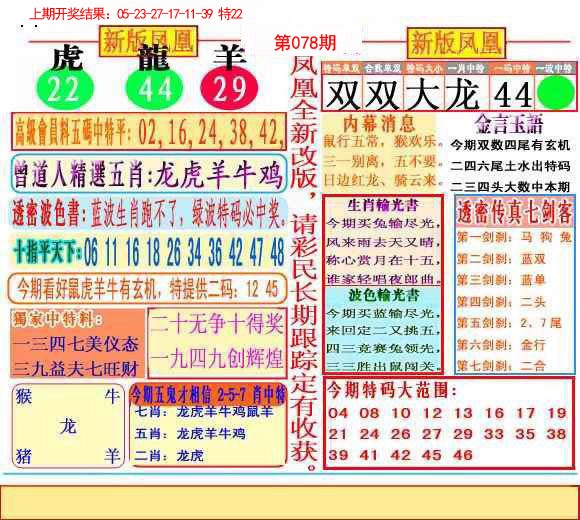 2025078期二代凤凰报