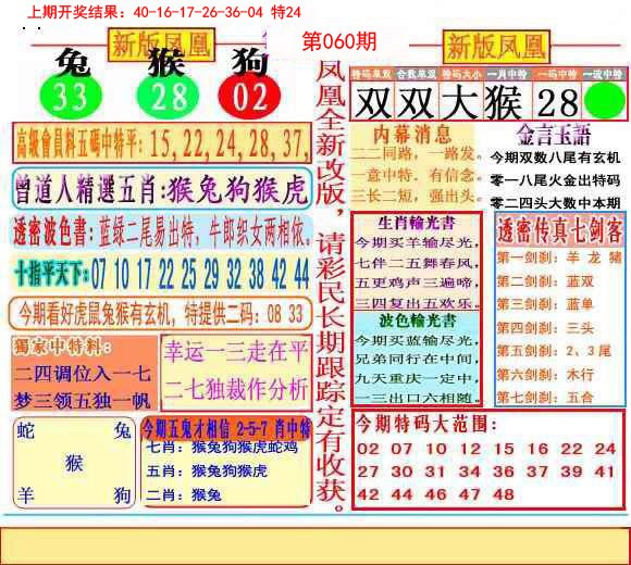 2025060期二代凤凰报