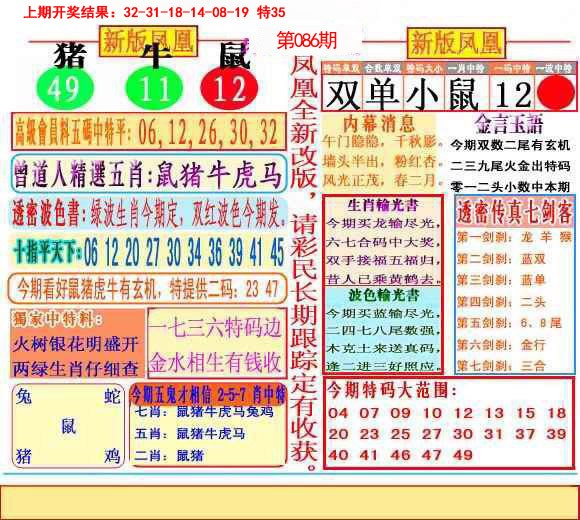2025086期二代凤凰报