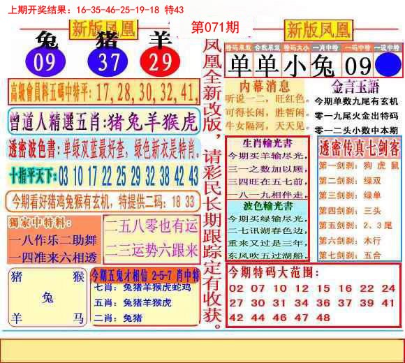 2025071期二代凤凰报
