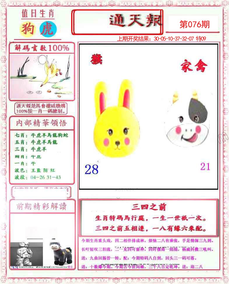 2025076期小喜通天报