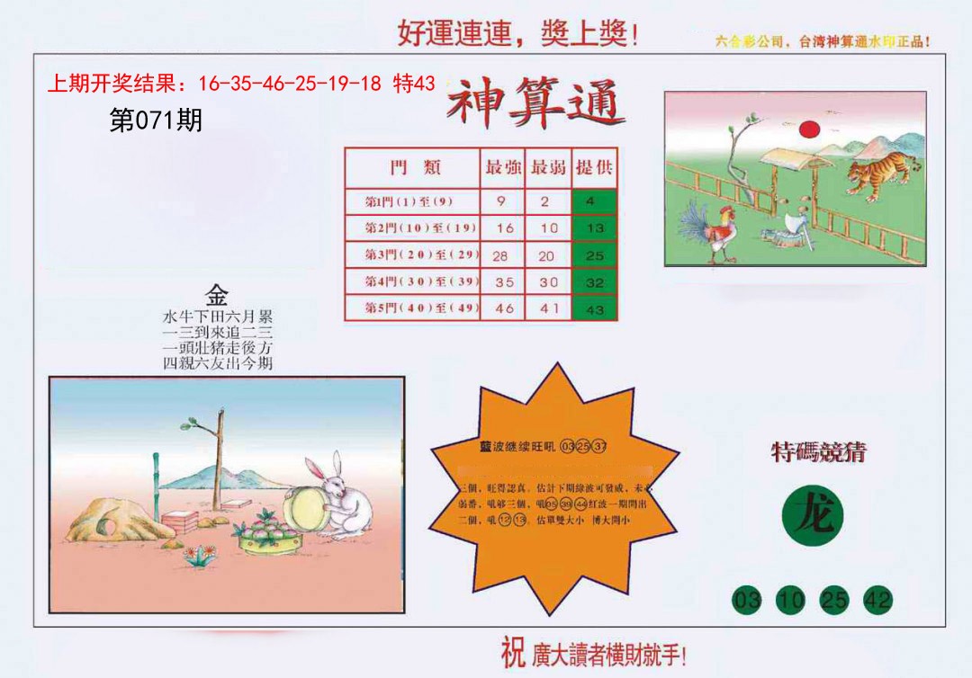 2025071期4-台湾神算