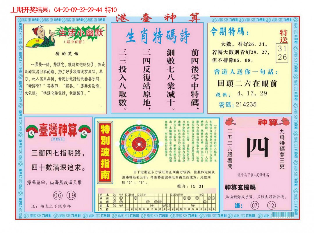 2025080期港台神算B
