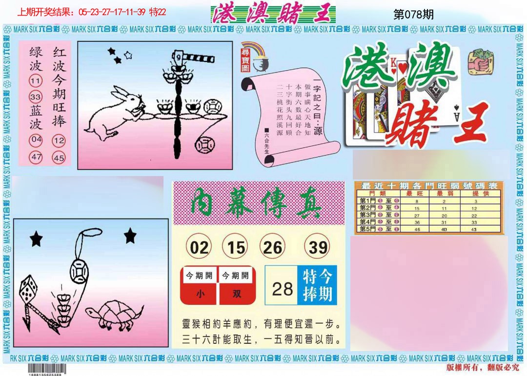 2025078期港澳赌王A