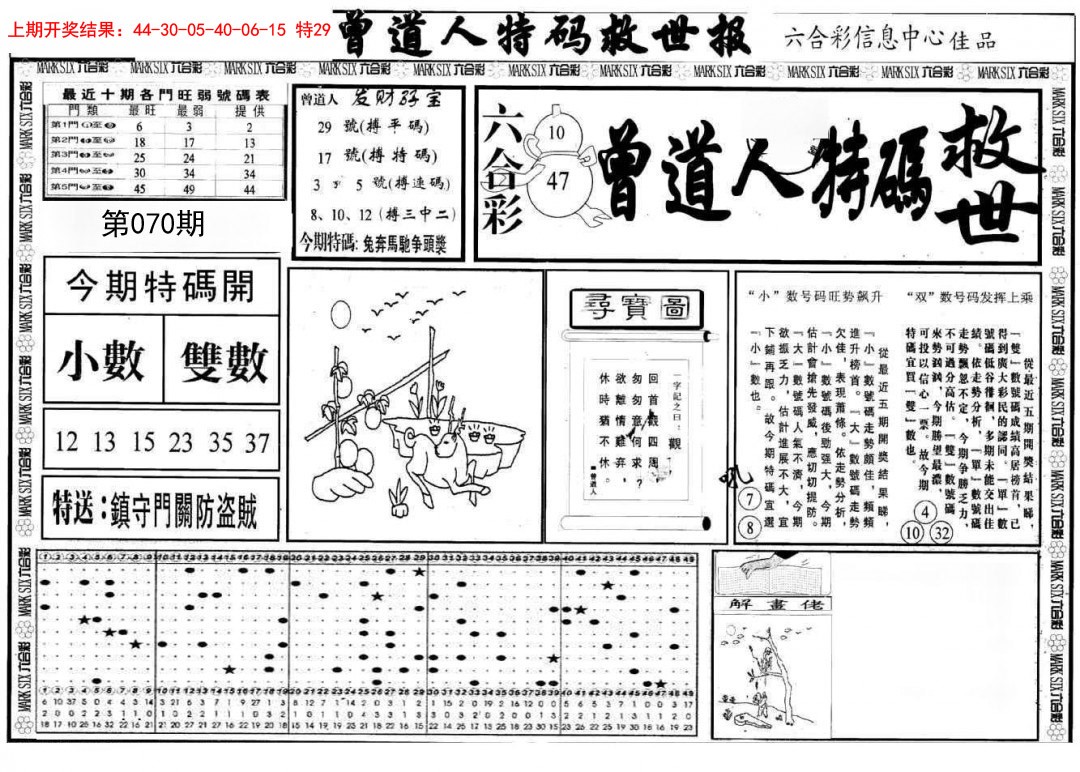 2025070期曾道人特码救世A