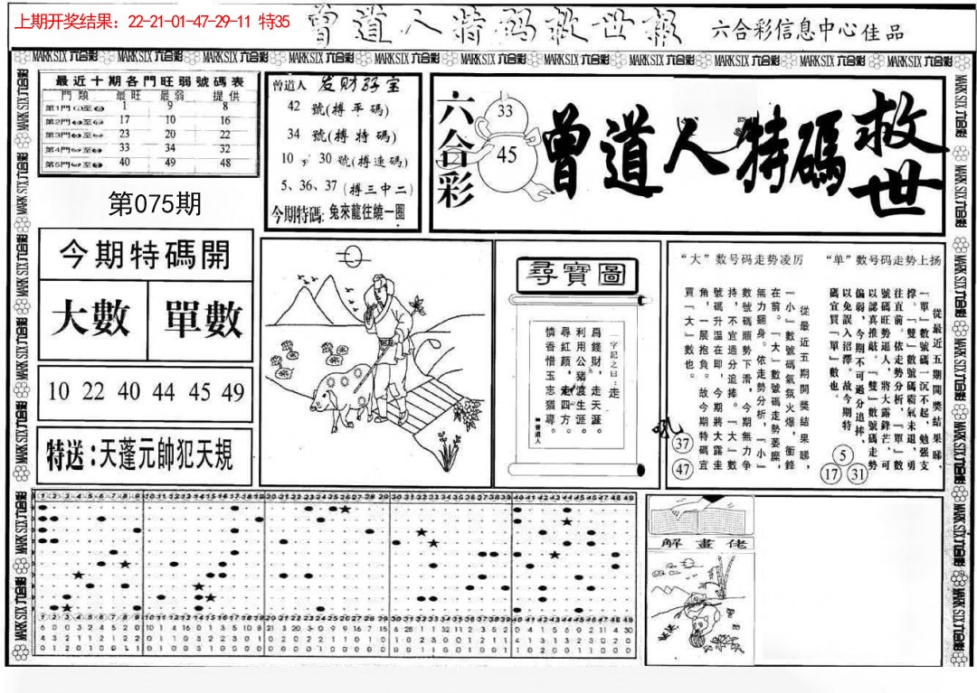 2025075期曾道人特码救世A