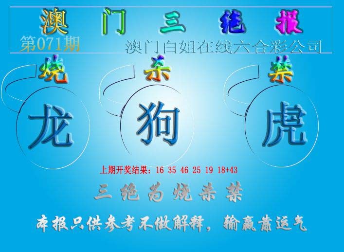 2025071期三绝报（新版）