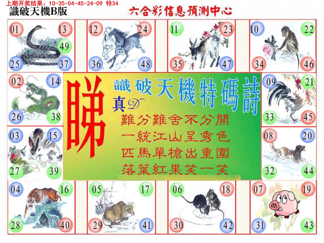 2025083期识破天机B版
