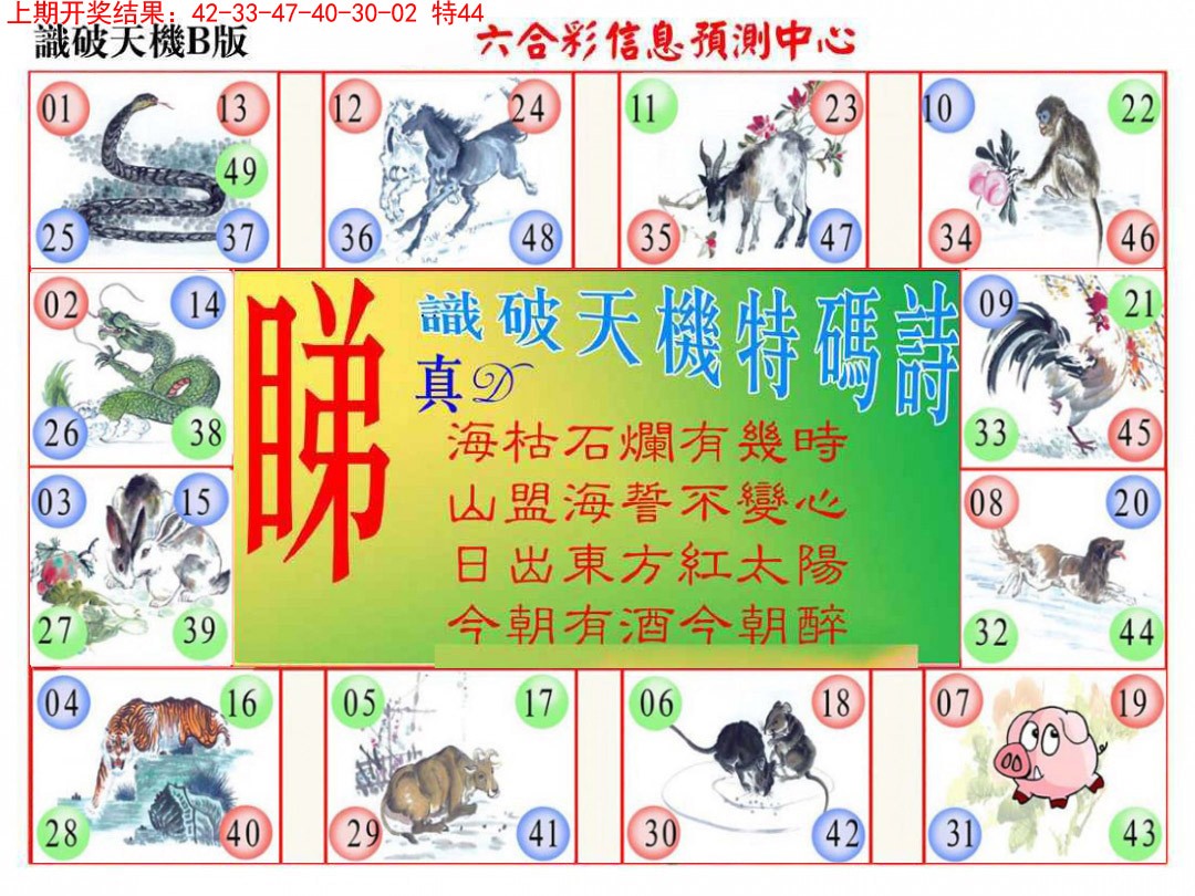 2025069期识破天机B版