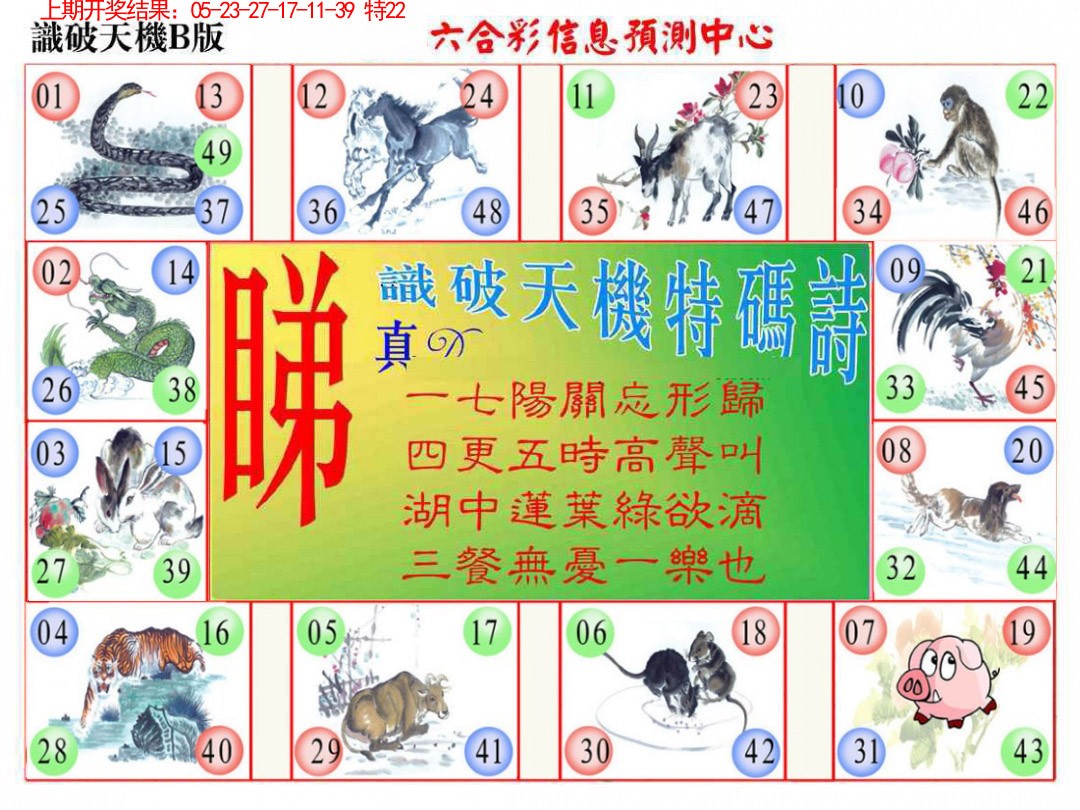 2025078期识破天机B版