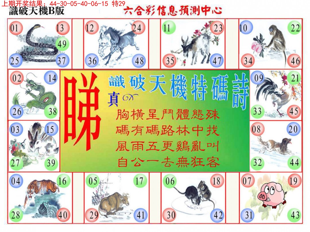 2025070期识破天机B版