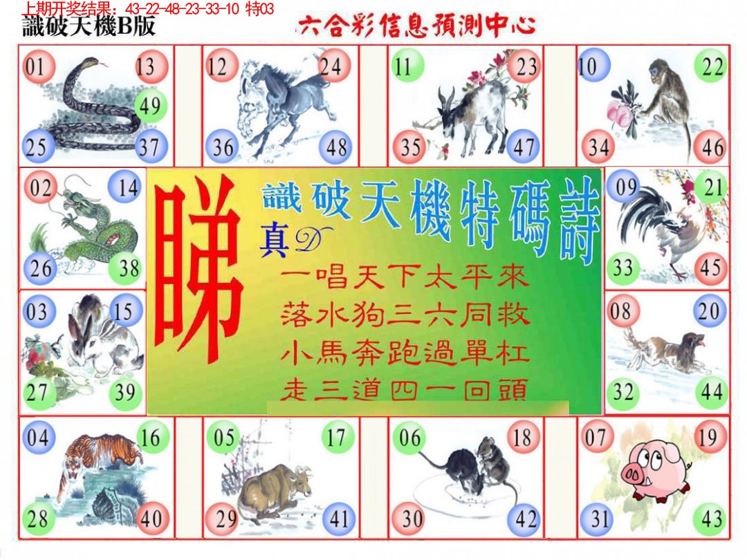 2025074期识破天机B版