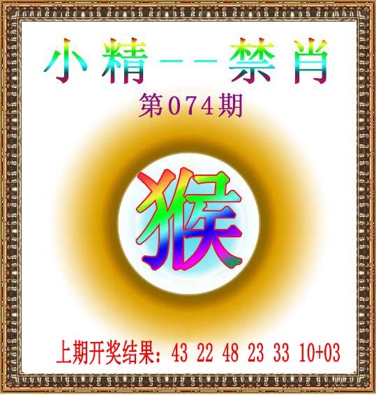 2025074期小精禁肖