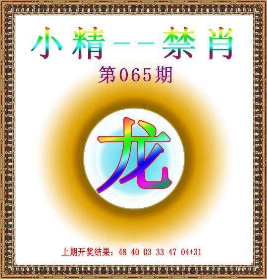2025065期小精禁肖