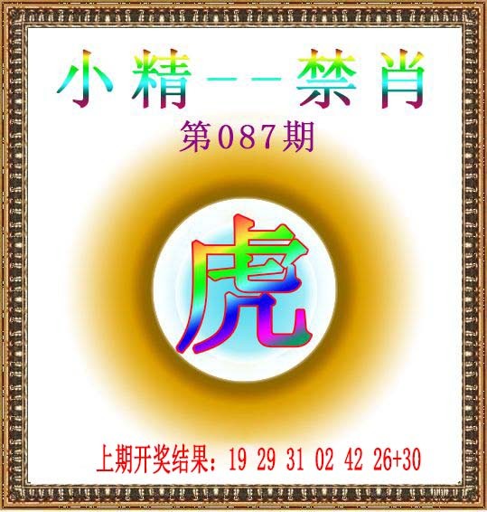 2025087期小精禁肖