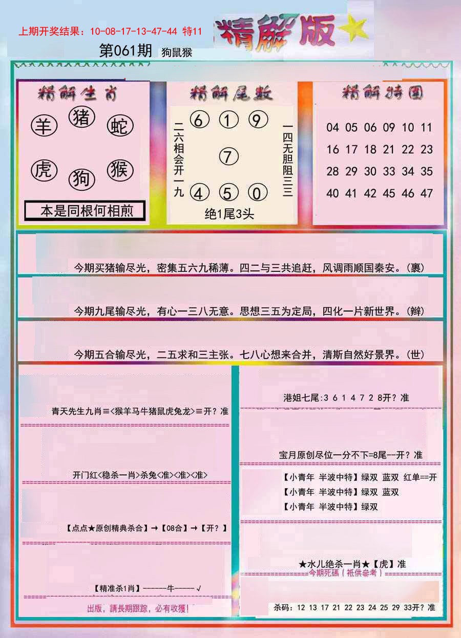 2025061期精解版