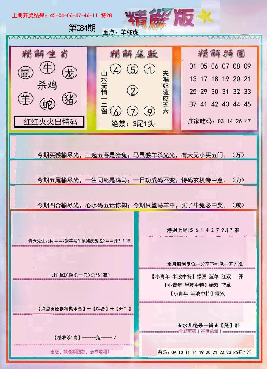 2025084期精解版