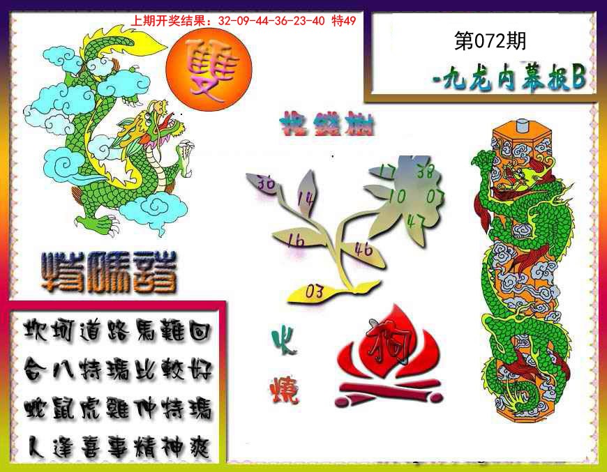 2025072期九龙内幕特肖图a