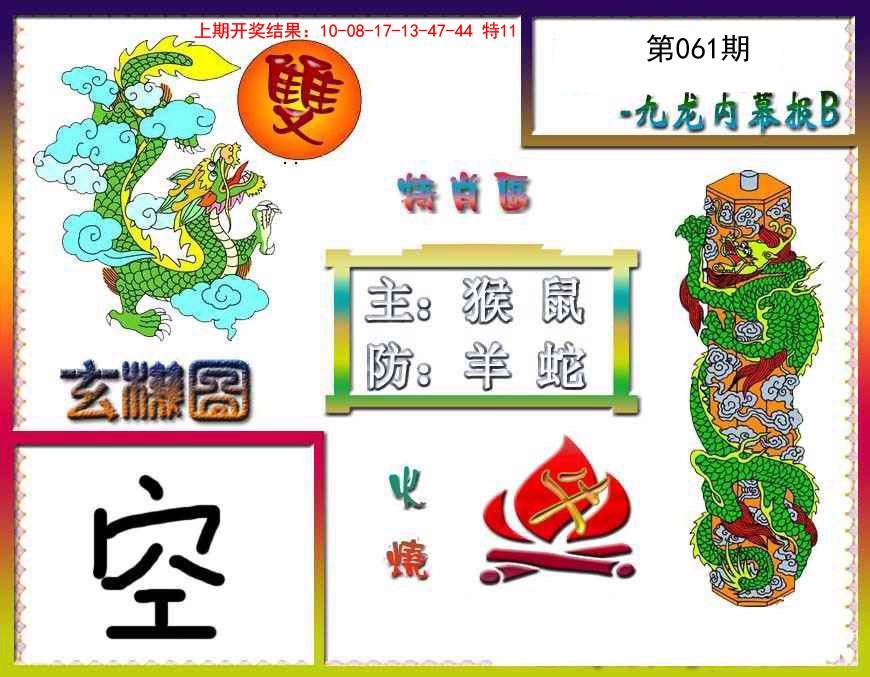2025061期九龙内幕特肖图B
