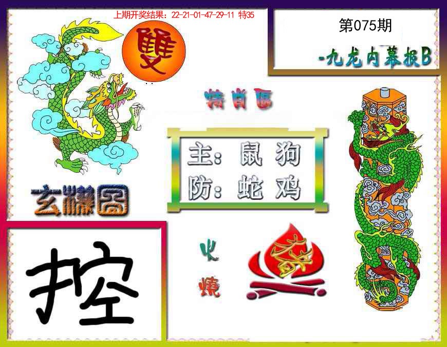 2025075期九龙内幕特肖图B