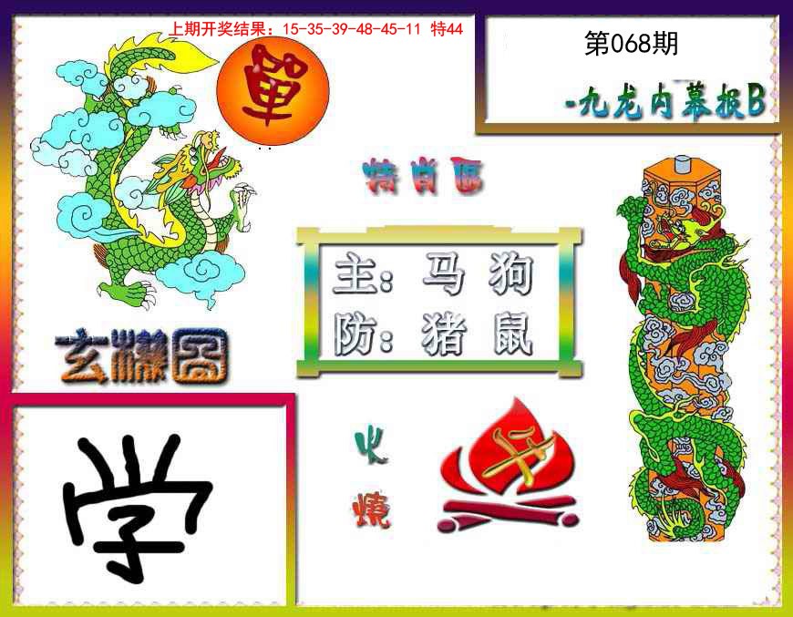 2025068期九龙内幕特肖图B