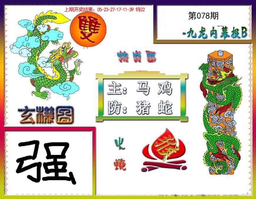 2025078期九龙内幕特肖图B