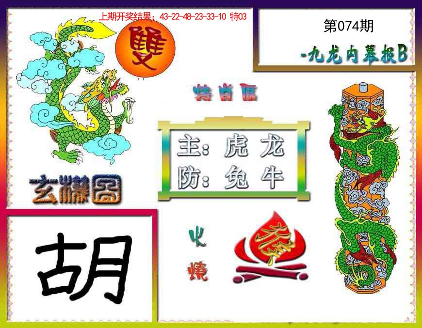 2025074期九龙内幕特肖图B