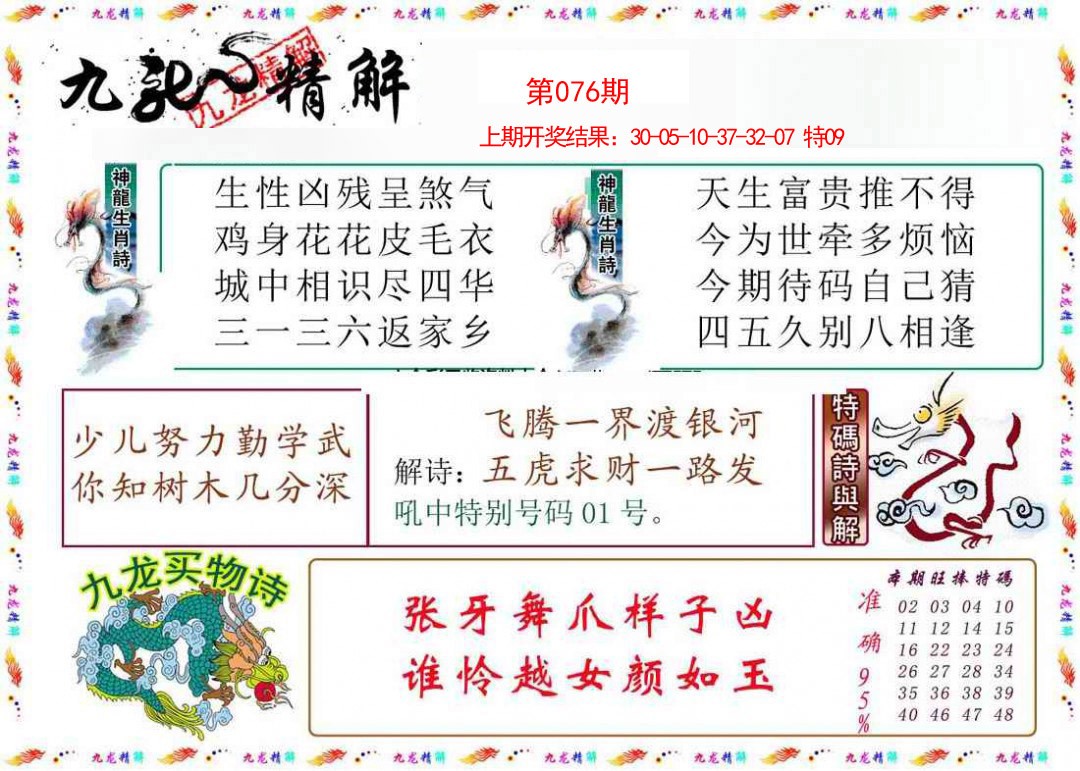 2025076期九龙精解