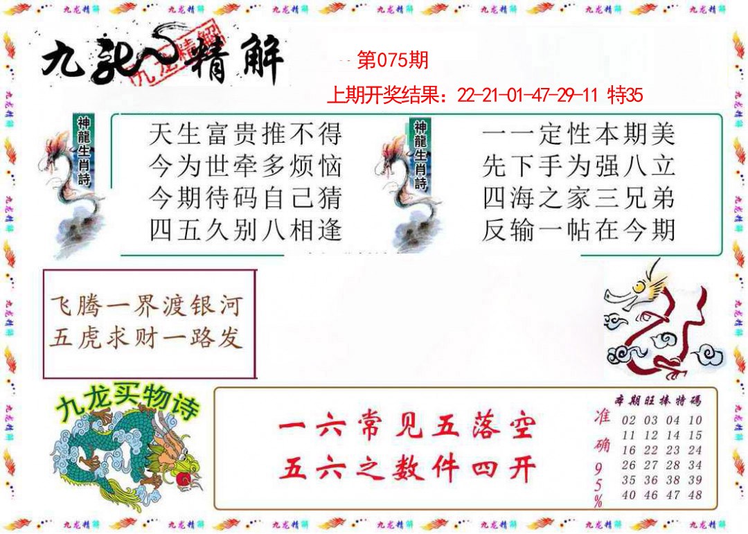 2025075期九龙精解