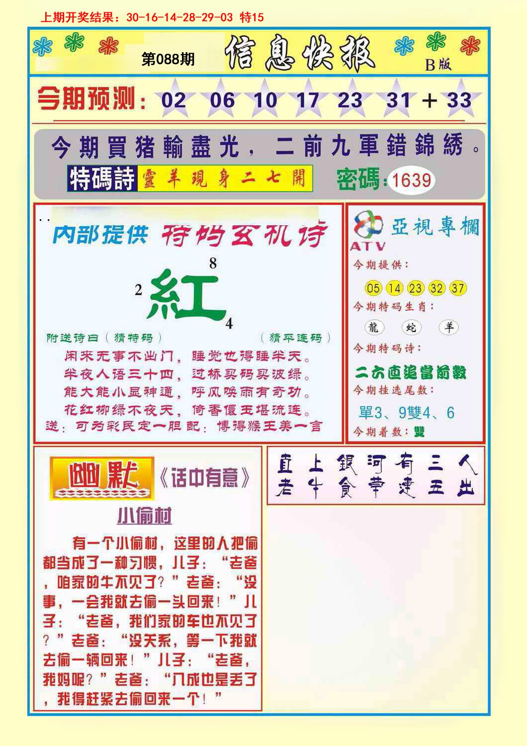 2025088期信息快报B