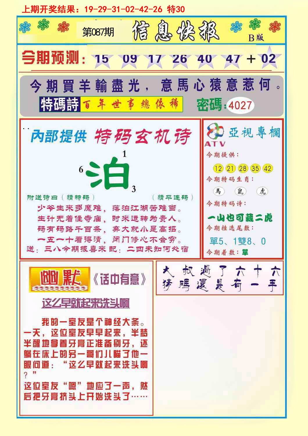 2025087期信息快报B