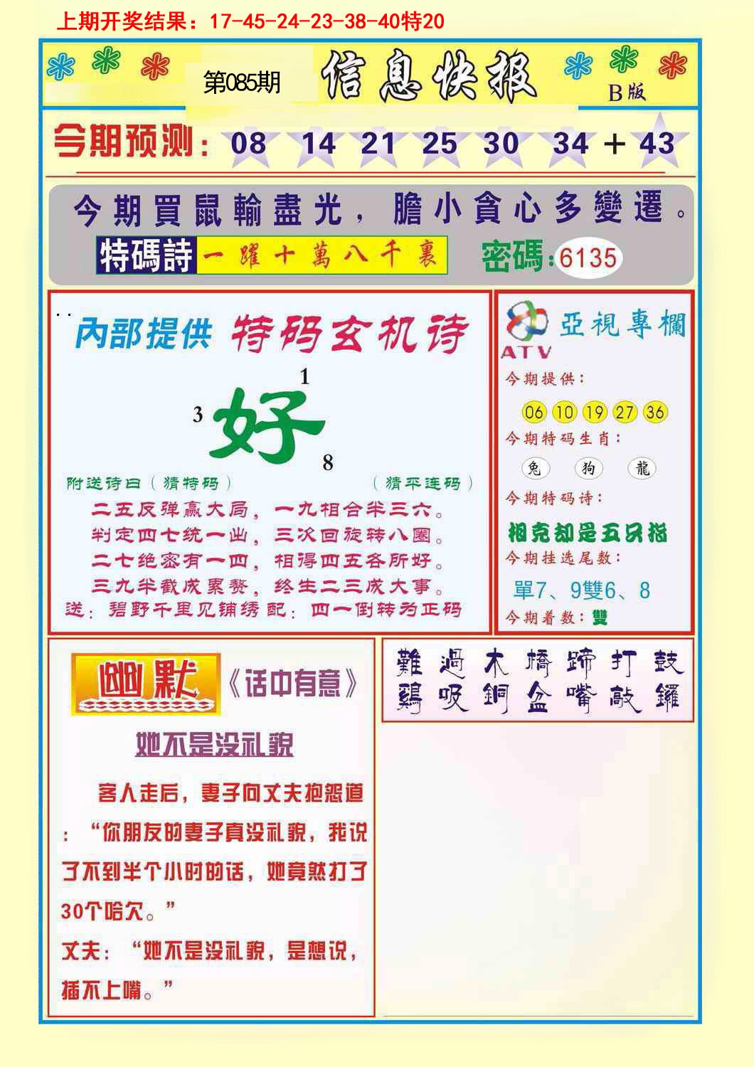 2025085期信息快报B