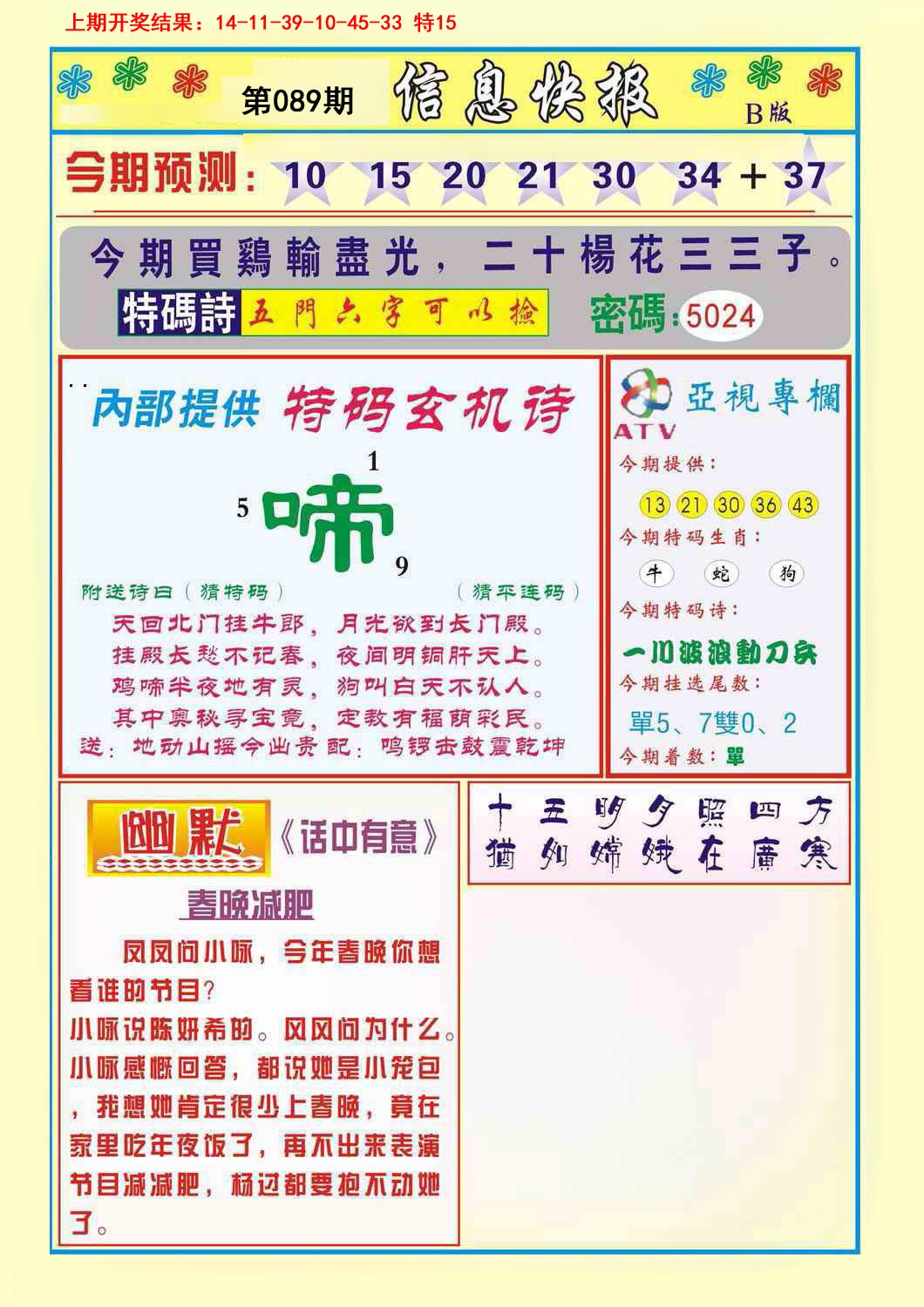 2025089期信息快报B