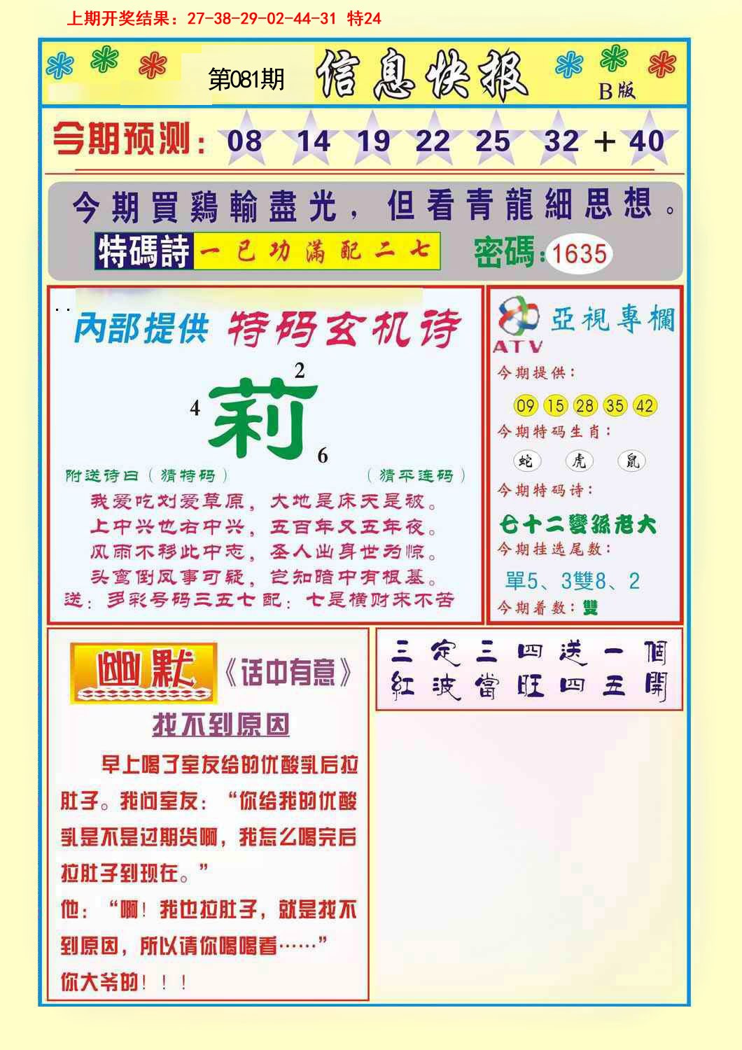 2025081期信息快报B