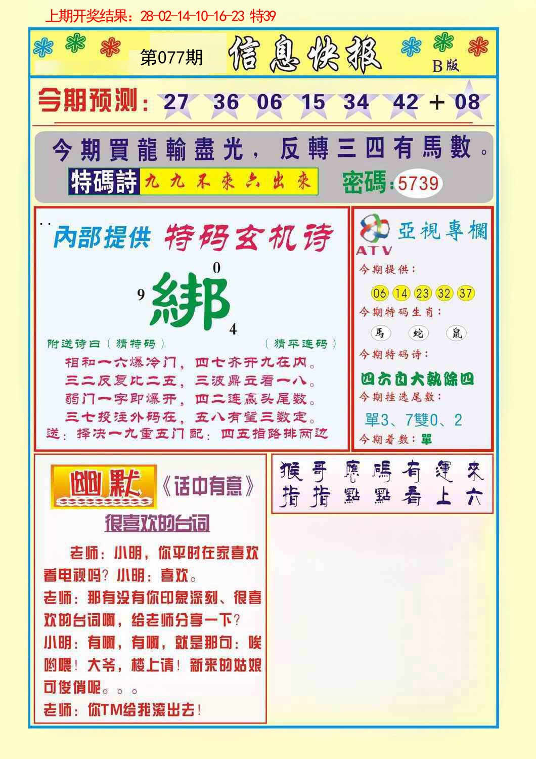 2025077期信息快报B