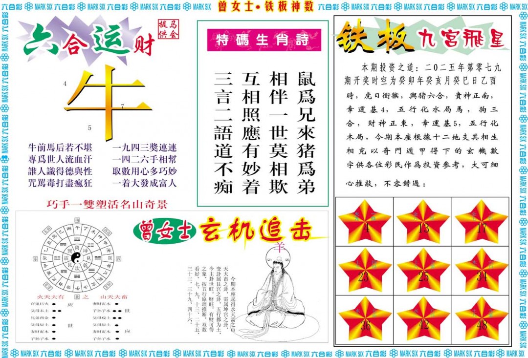 2025079期曾女士铁板神数B