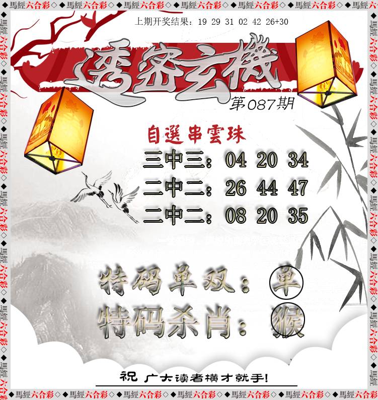 2025087期透密玄机